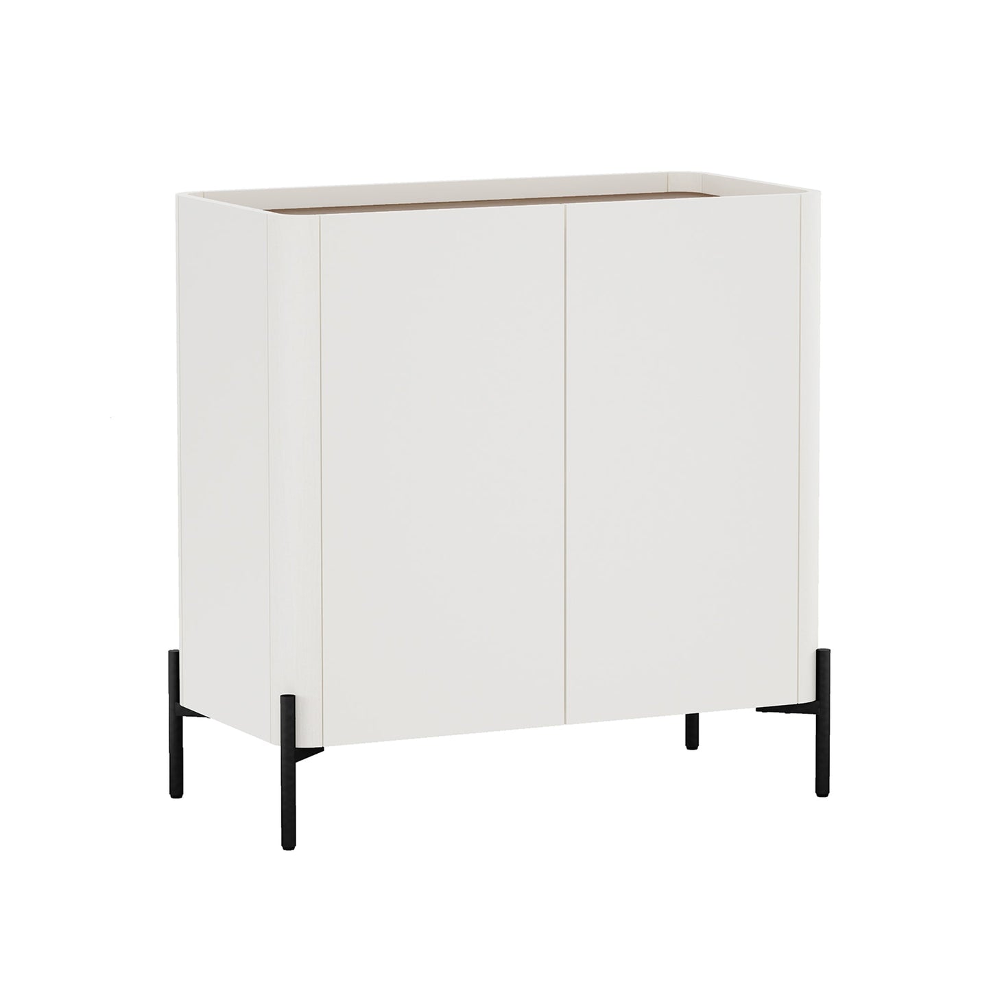 2-Piece Abbey Accent Cabinet and Bookcase in Maple and Off White - Ornate Home
