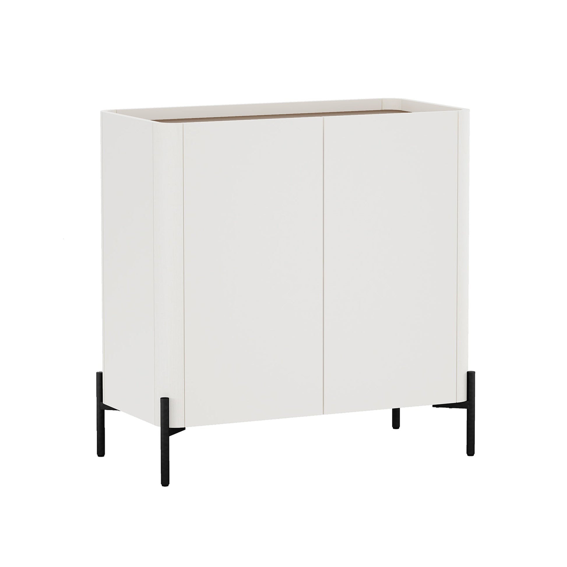 2-Piece Abbey Accent Cabinet and Bookcase in Maple and Off White - Ornate Home