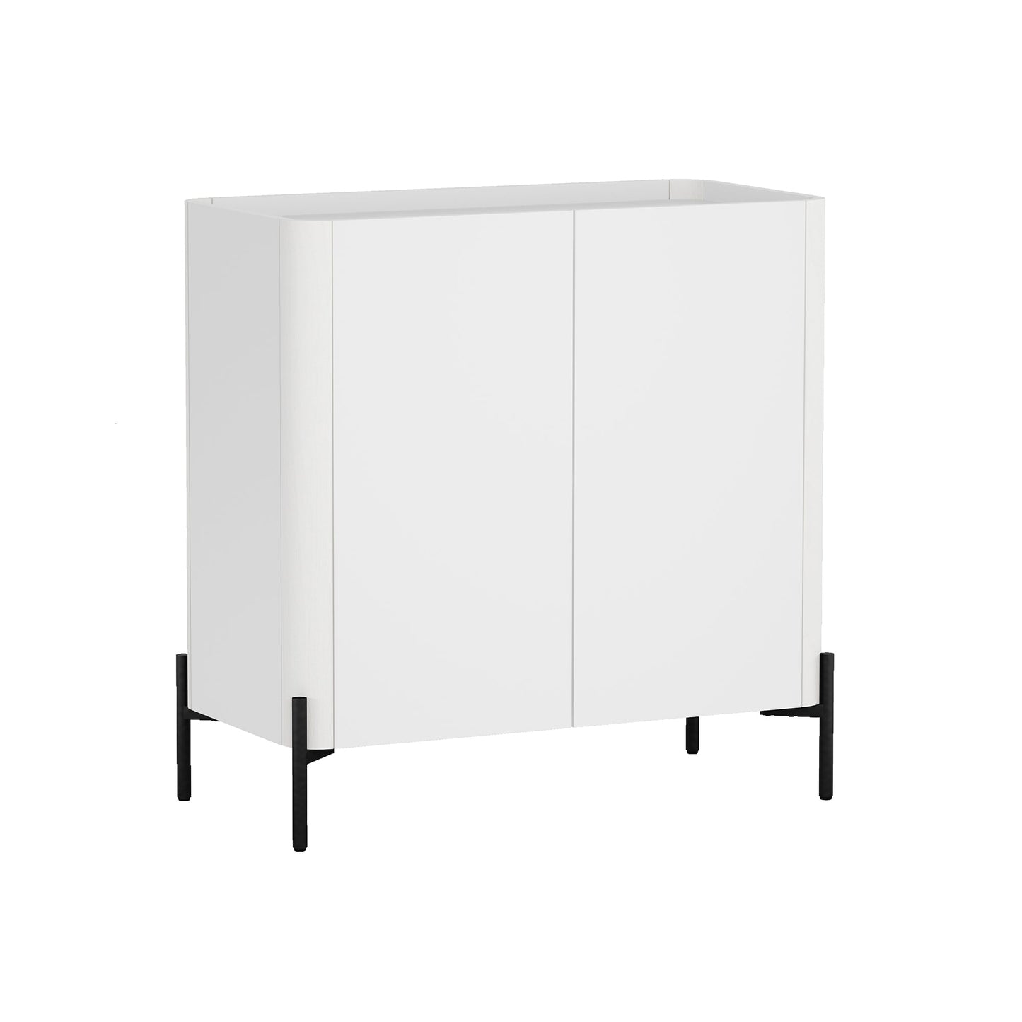 2-Piece Abbey Accent Cabinet and Bookcase in White - Ornate Home