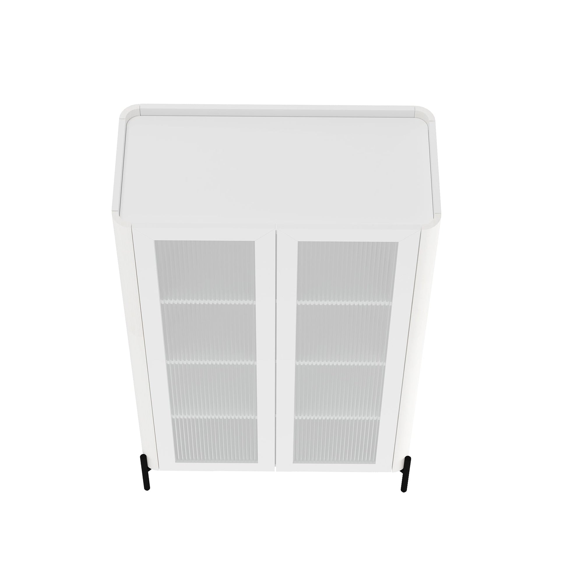 2-Piece Abbey Accent Cabinet and Bookcase in White - Ornate Home