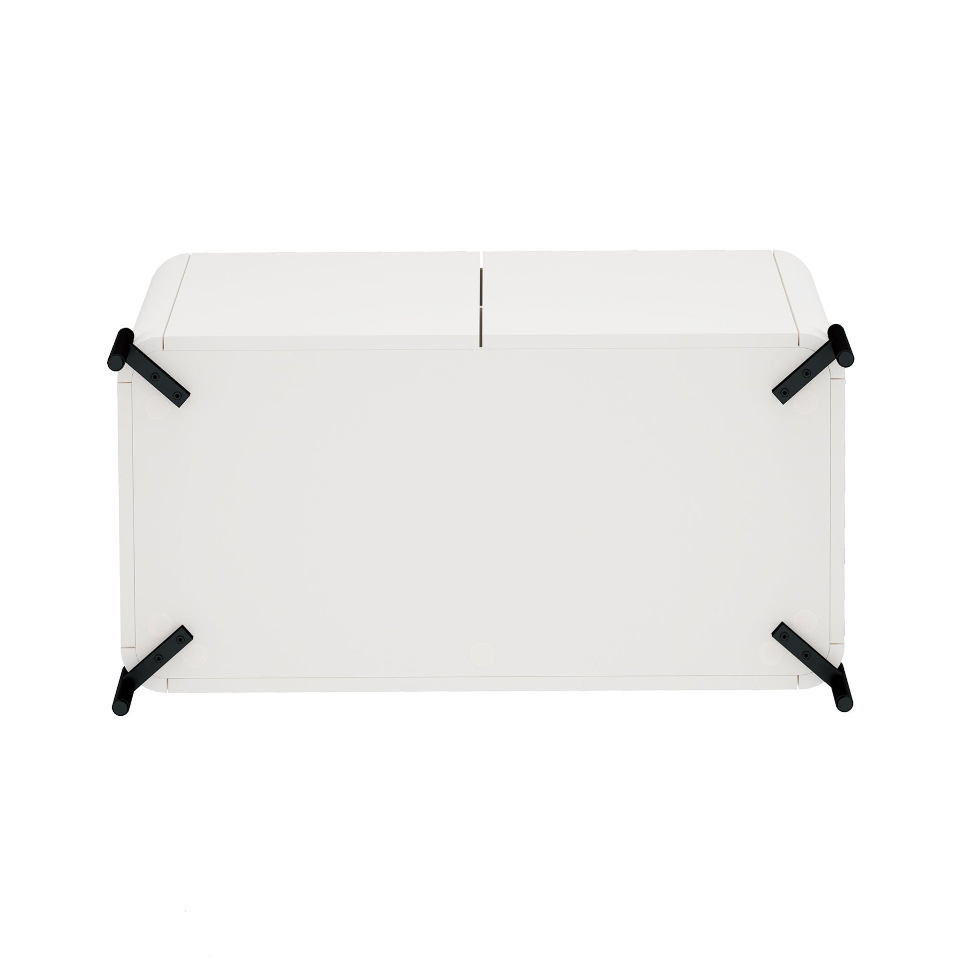2-Piece Abbey Accent Cabinet and Sideboard in Maple and Off White - Ornate Home
