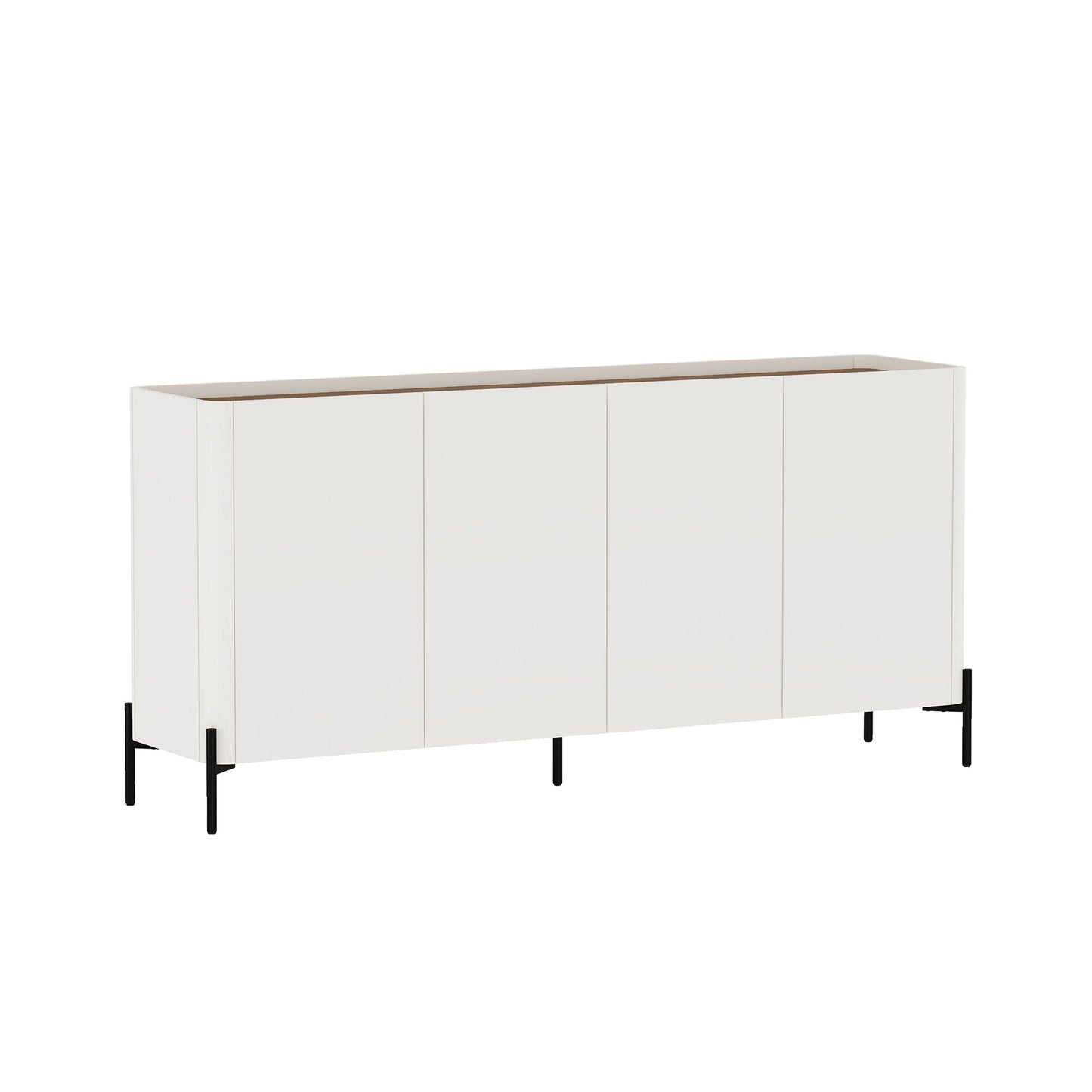 2-Piece Abbey Accent Cabinet and Sideboard in Maple and Off White - Ornate Home