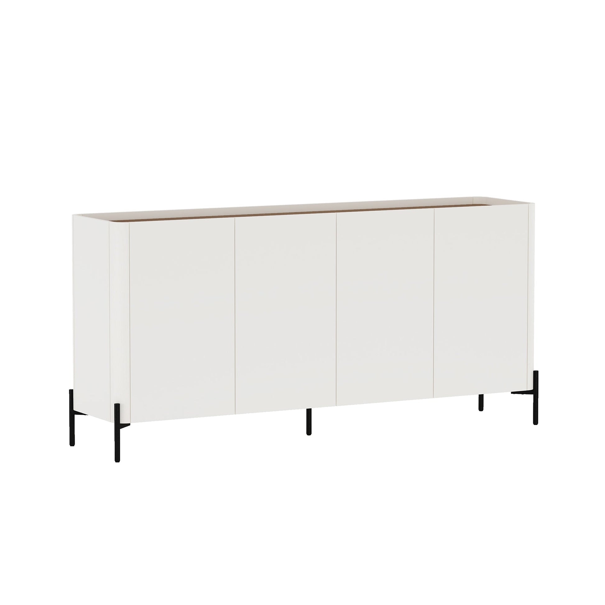 2-Piece Abbey Accent Cabinet and Sideboard in Maple and Off White - Ornate Home