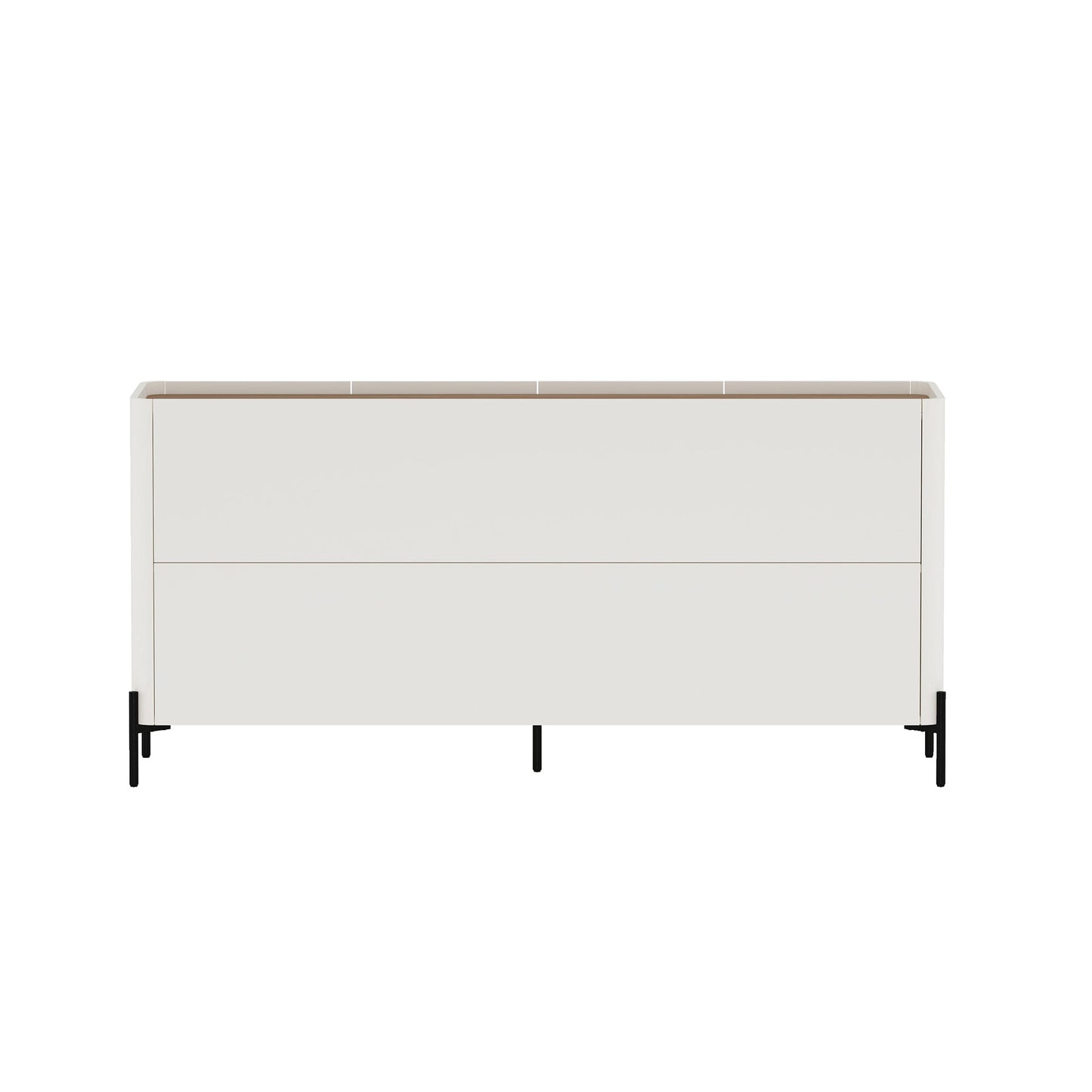 2-Piece Abbey Accent Cabinet and Sideboard in Maple and Off White - Ornate Home