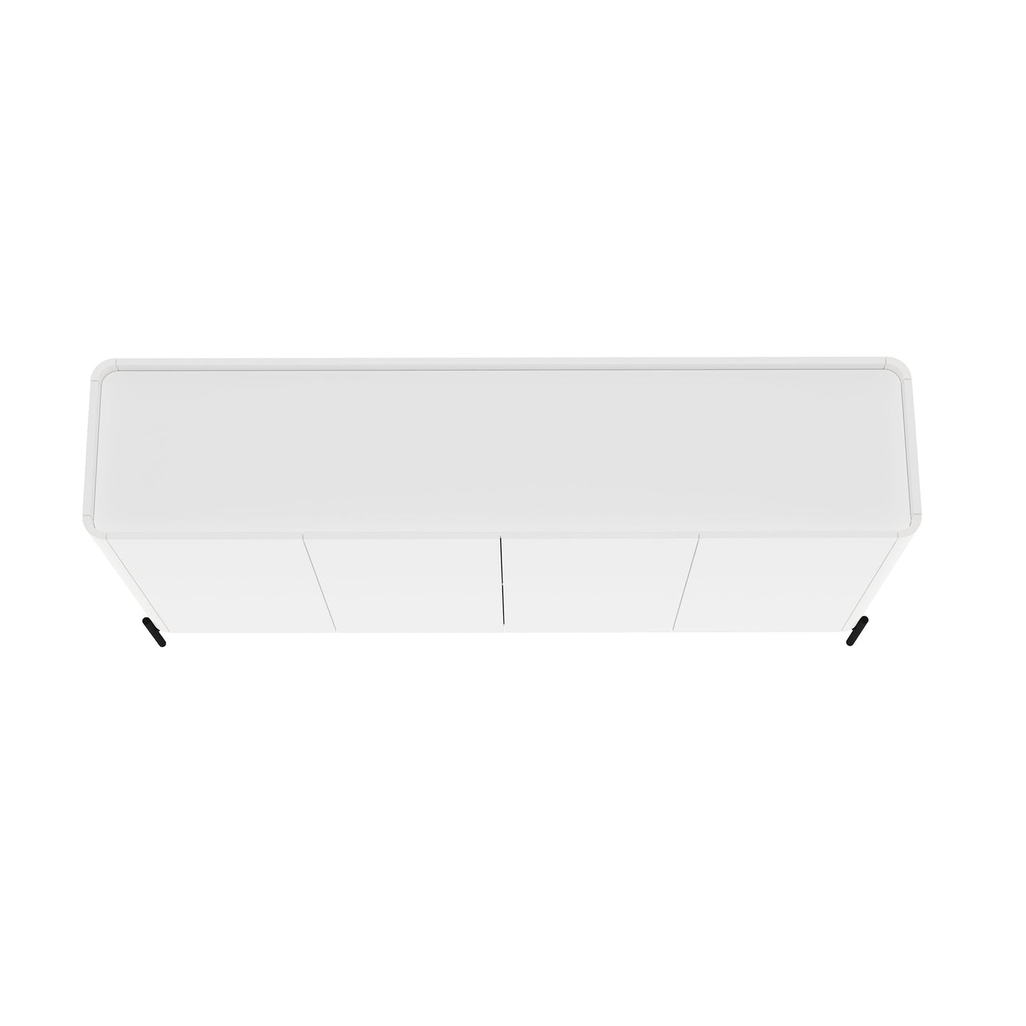 2-Piece Abbey Accent Cabinet and Sideboard in White - Ornate Home