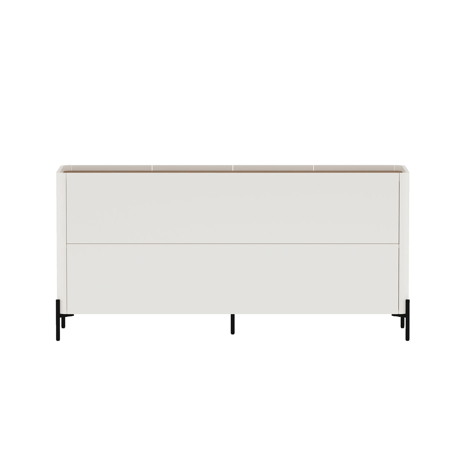 2-Piece Abbey Bookcase and Sideboard in Maple and Off White - Ornate Home