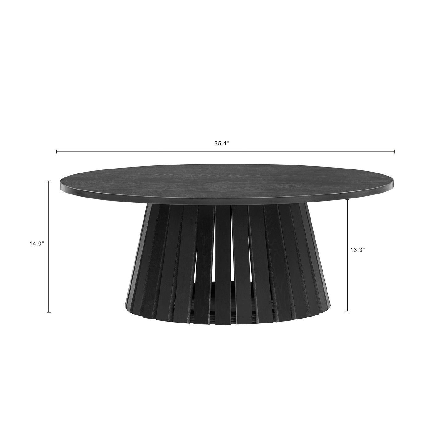 2-Piece Layla Coffee and End Table in Black - Ornate Home