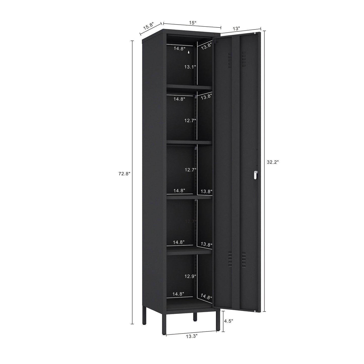 2-Piece Naomi Accent Cabinet and Storage Cabinet in Black - Ornate Home