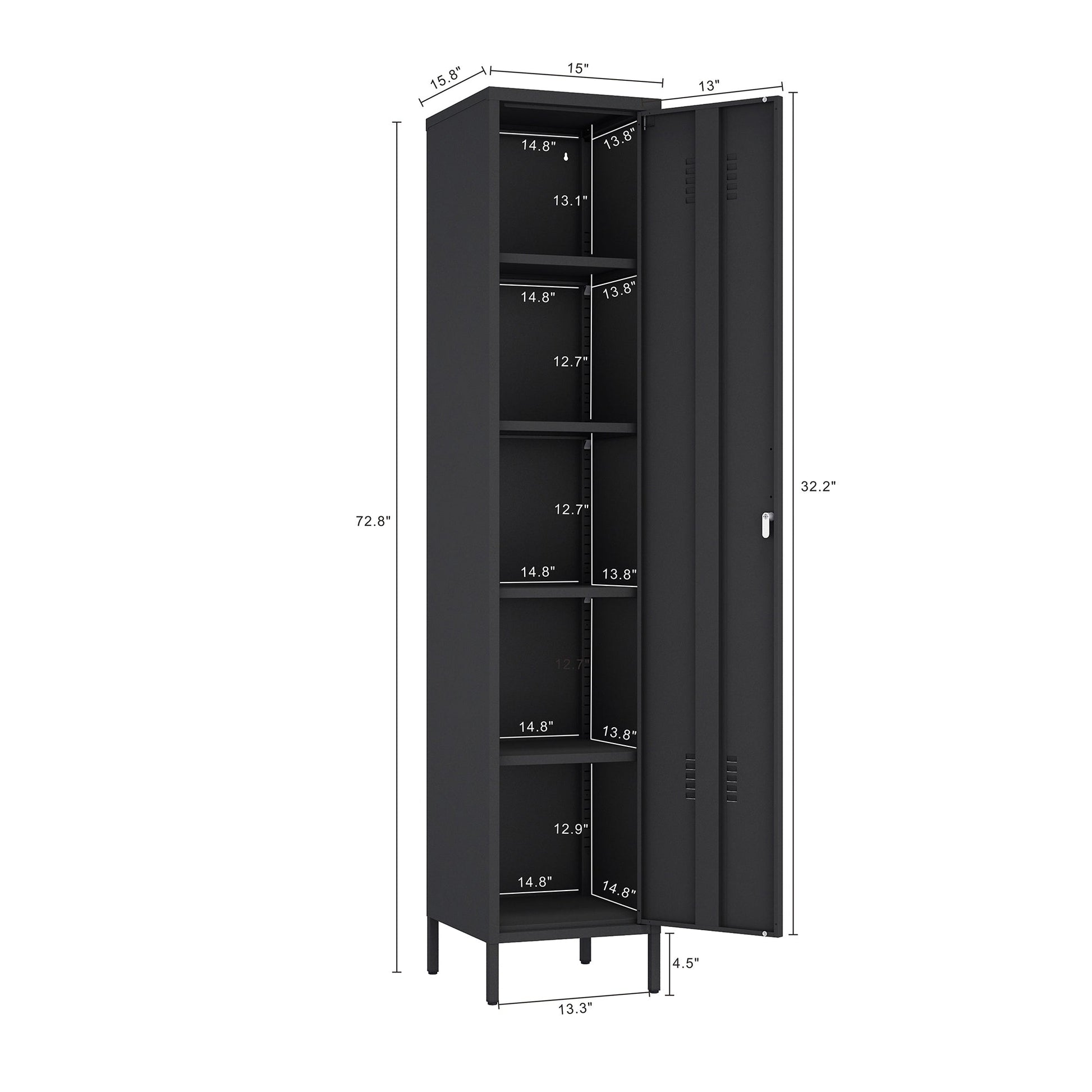 2-Piece Naomi Accent Cabinet and Storage Cabinet in Black - Ornate Home