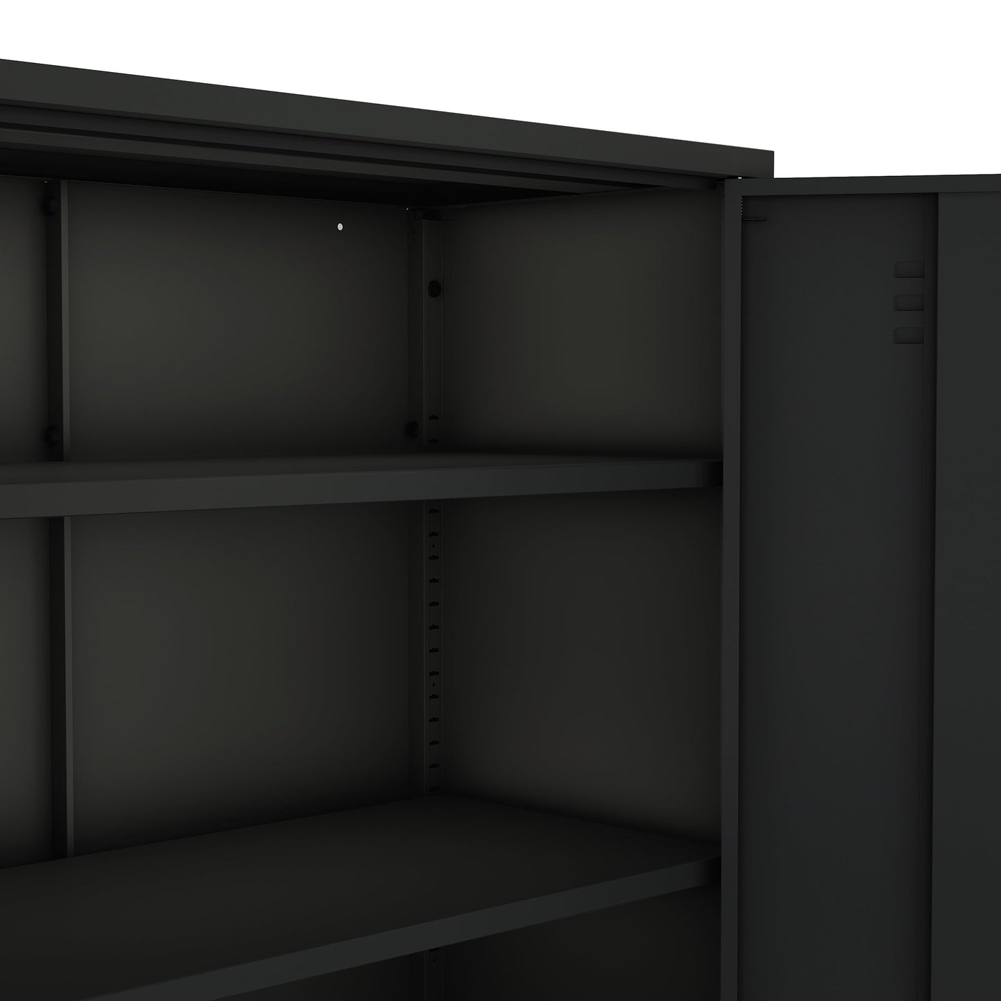 2-Piece Naomi Accent Cabinet and Storage Cabinet in Black - Ornate Home