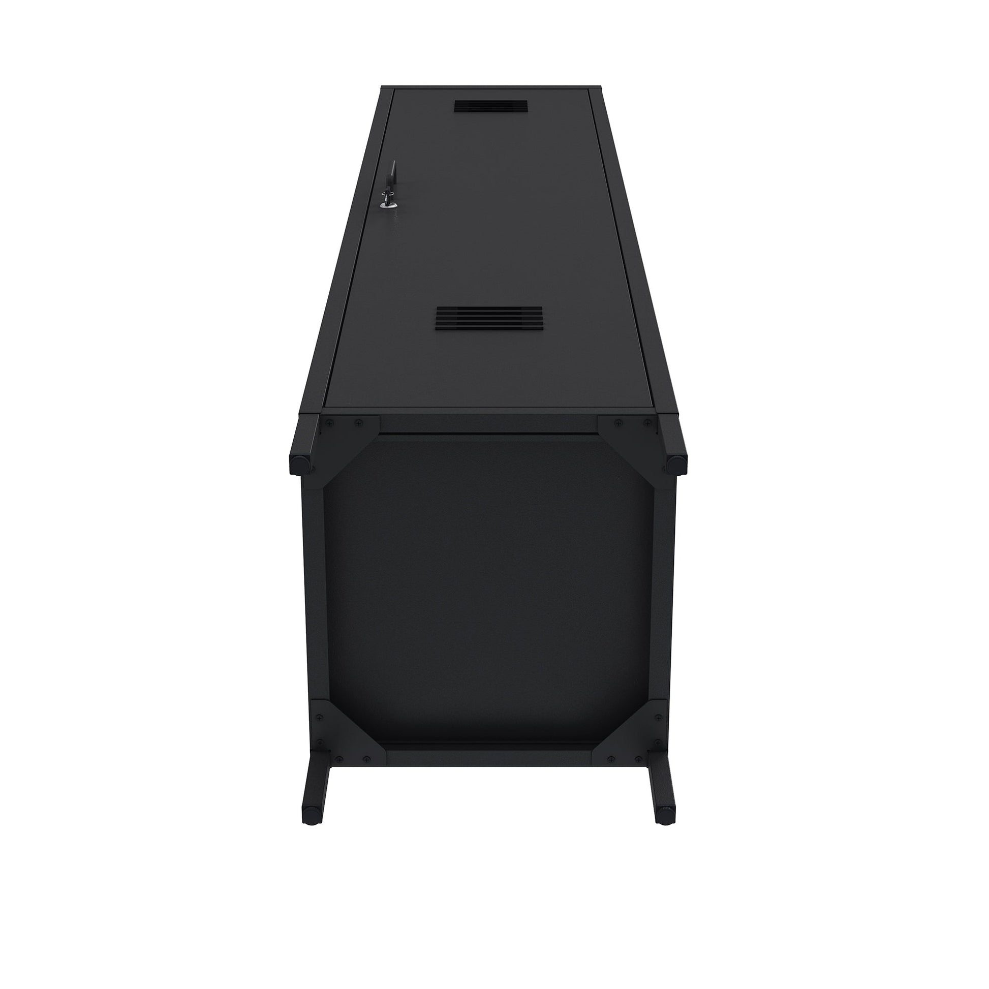 2-Piece Naomi Accent Cabinet and Storage Cabinet in Black - Ornate Home