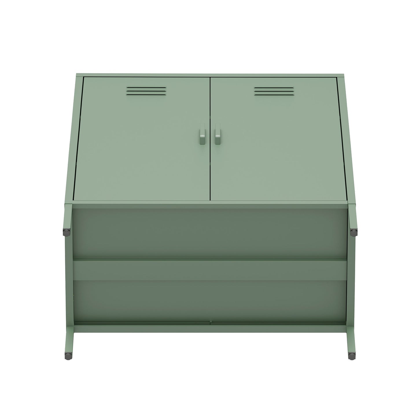 2-Piece Naomi Accent Cabinet and Storage Cabinet in Green - Ornate Home