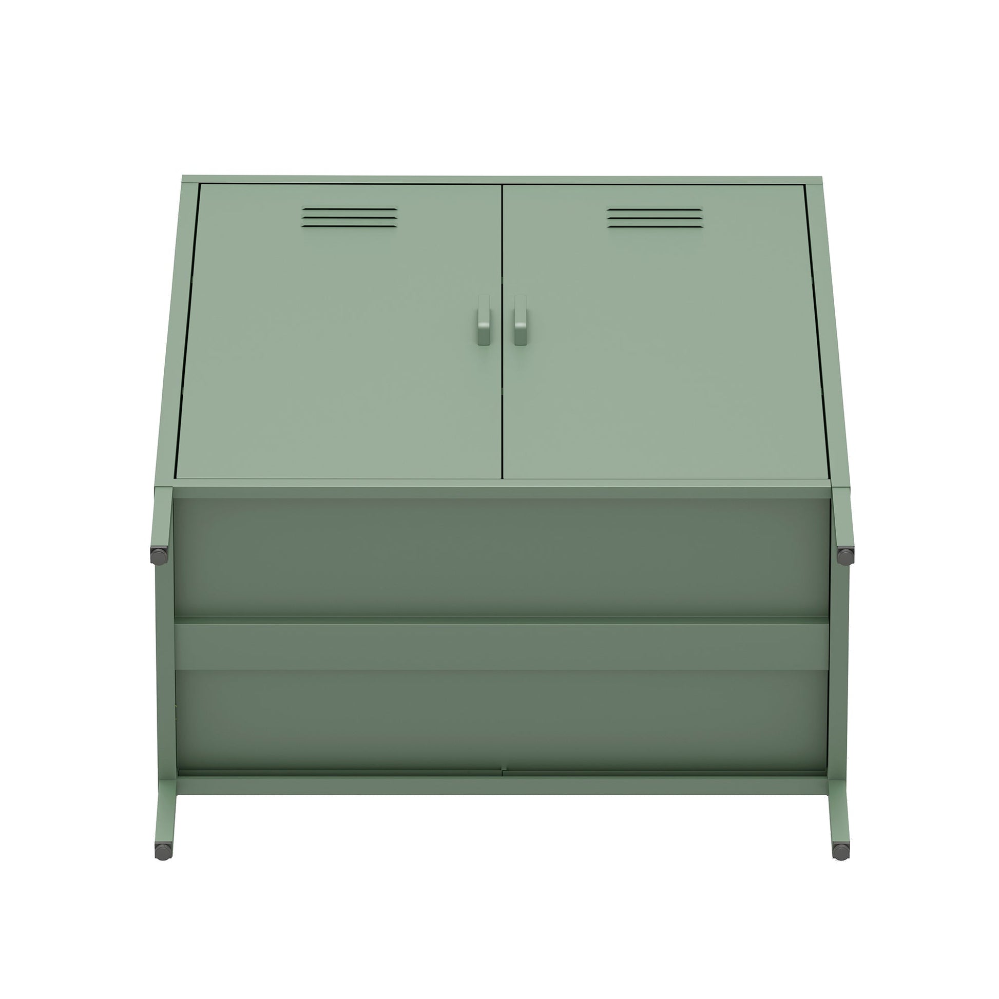 2-Piece Naomi Accent Cabinet and Storage Cabinet in Green - Ornate Home