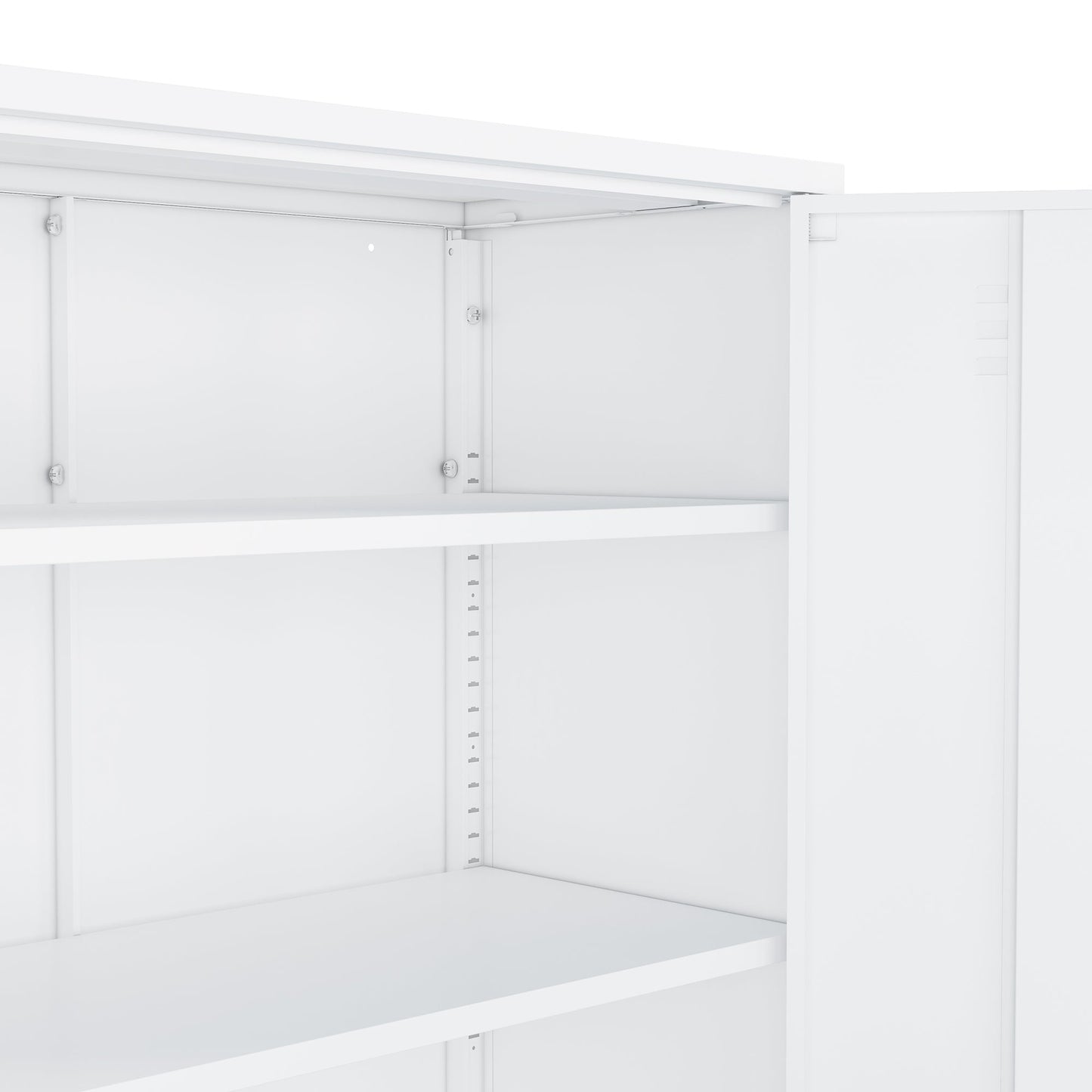 2-Piece Naomi Accent Cabinet and Storage Cabinet in White - Ornate Home