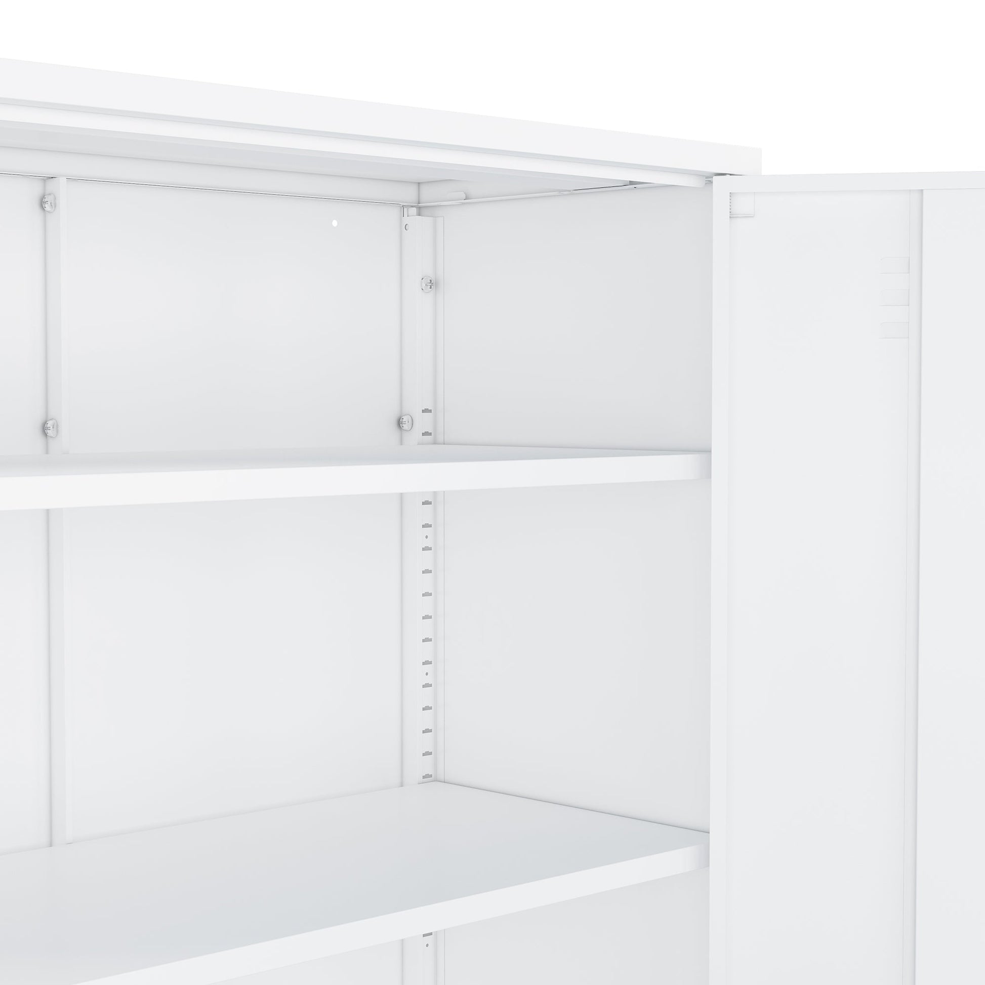 2-Piece Naomi Accent Cabinet and Storage Cabinet in White - Ornate Home