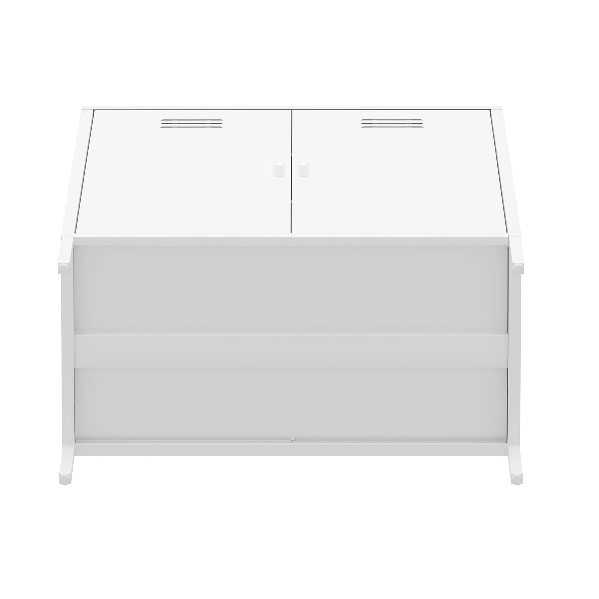2-Piece Naomi Accent Cabinet and Storage Cabinet in White - Ornate Home