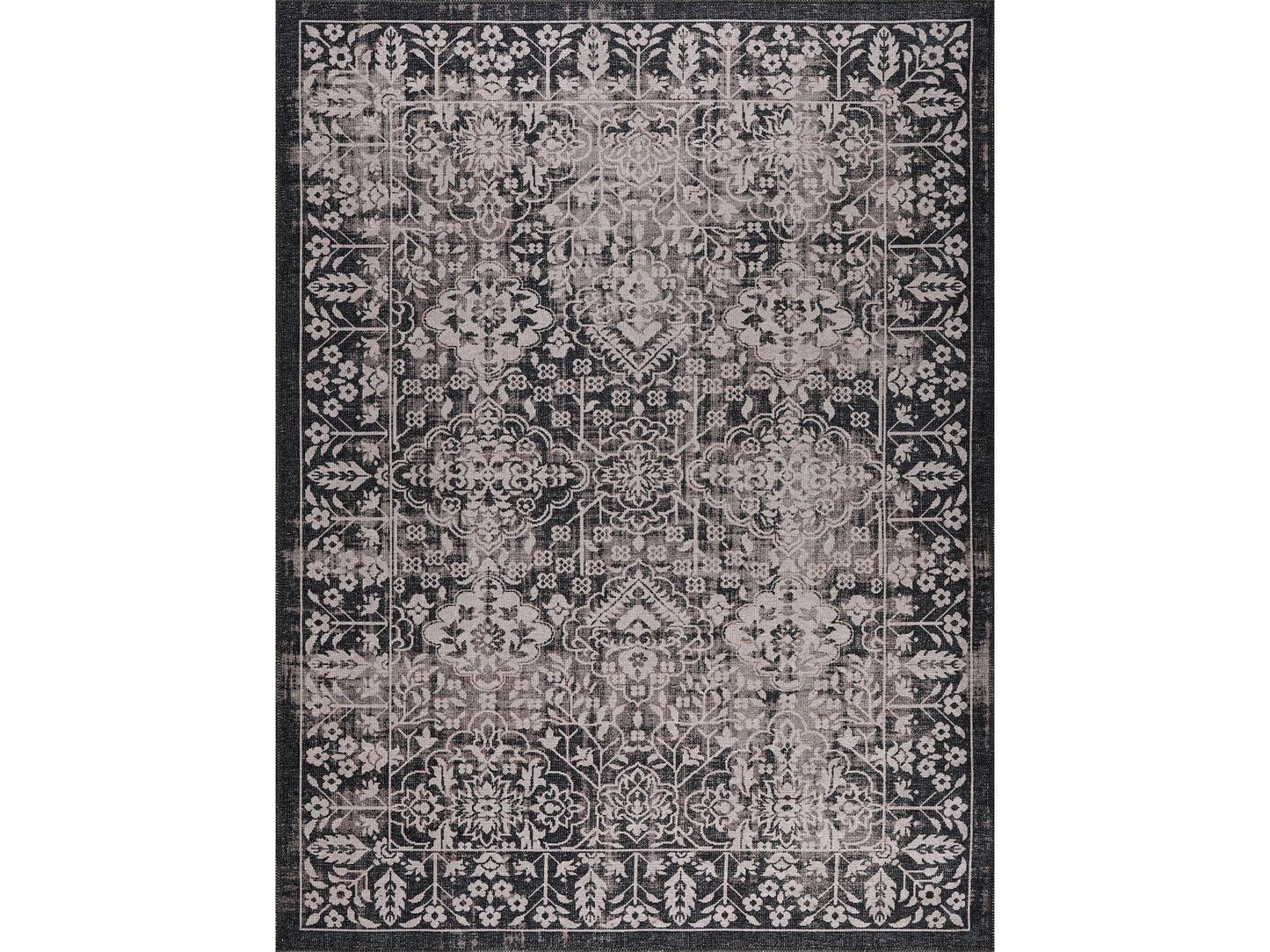 Rain Beige Distressed Vintage NonSlip Indoor Area Rugs - Ornate Home