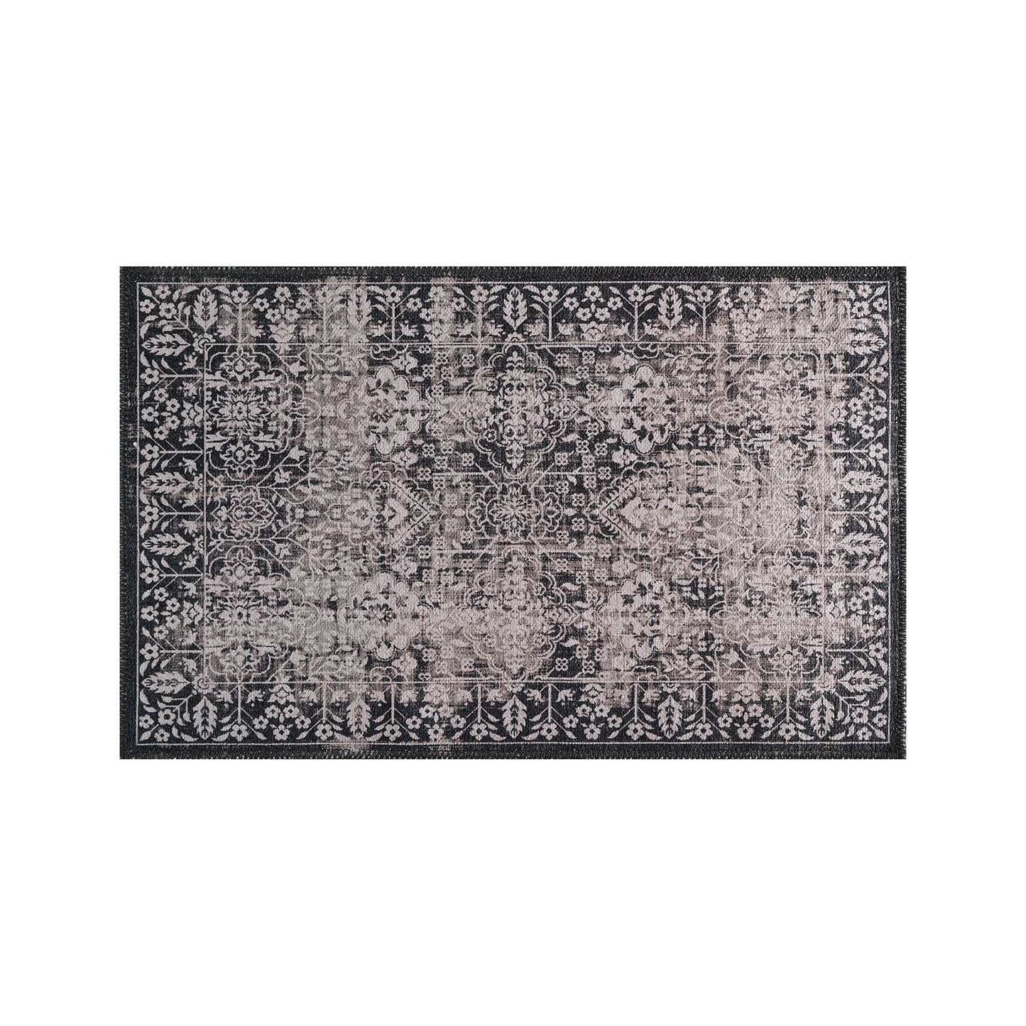 Rain Beige Distressed Vintage NonSlip Indoor Area Rugs - Ornate Home