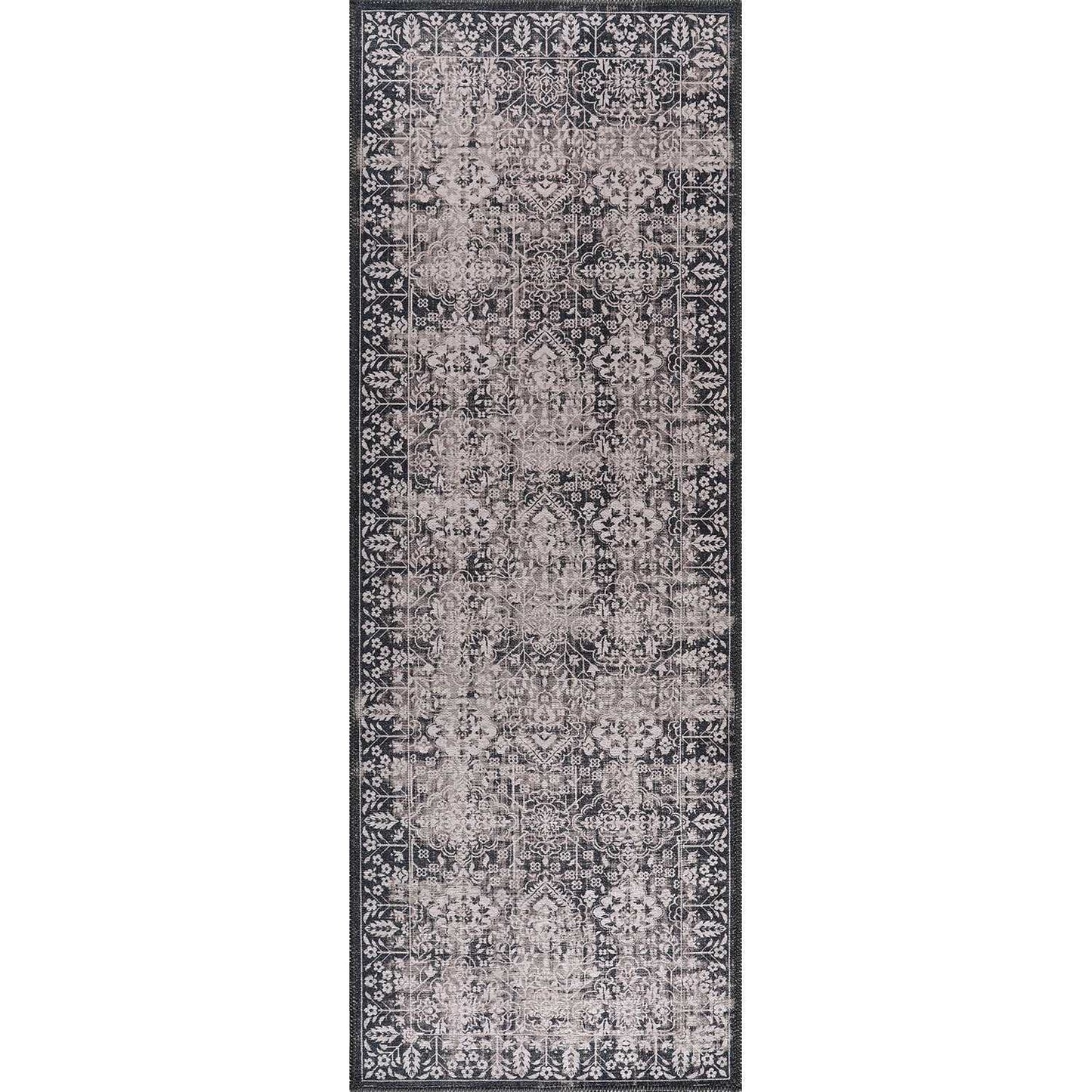 Rain Beige Distressed Vintage NonSlip Indoor Area Rugs - Ornate Home