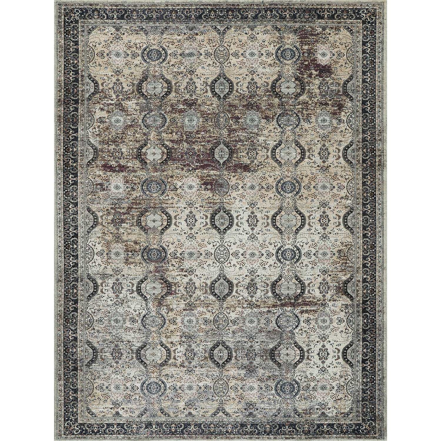 Rain Olive Distressed Vintage NonSlip Indoor Area Rugs - Ornate Home