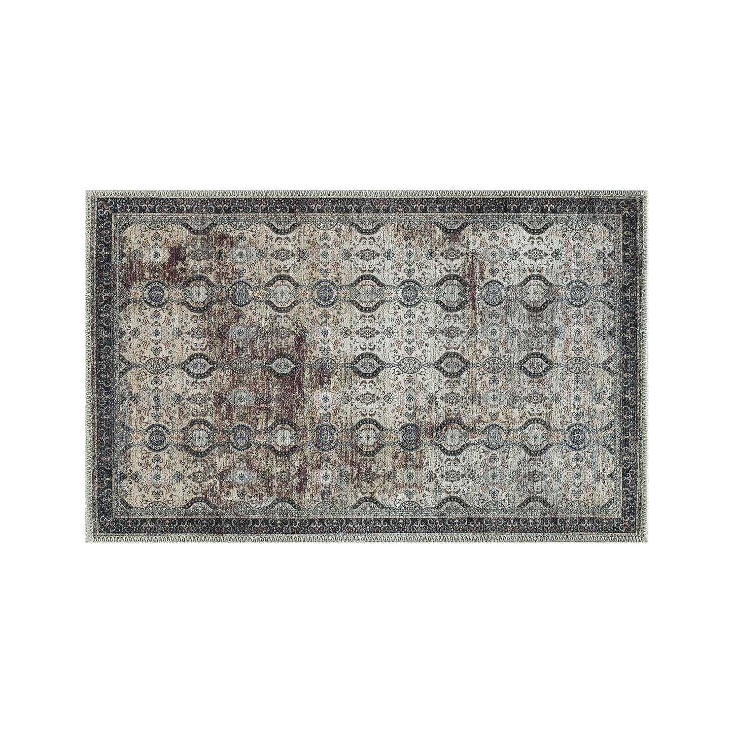 Rain Olive Distressed Vintage NonSlip Indoor Area Rugs - Ornate Home