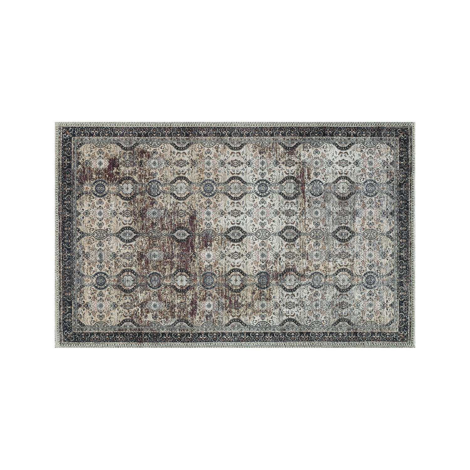 Rain Olive Distressed Vintage NonSlip Indoor Area Rugs - Ornate Home