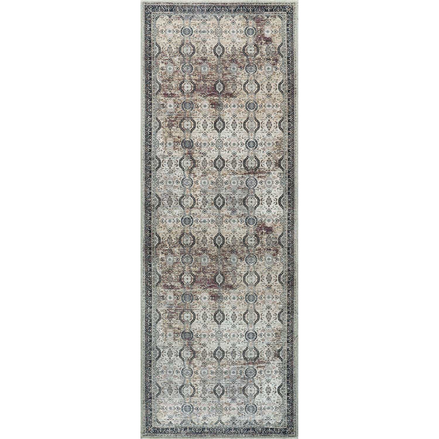 Rain Olive Distressed Vintage NonSlip Indoor Area Rugs - Ornate Home