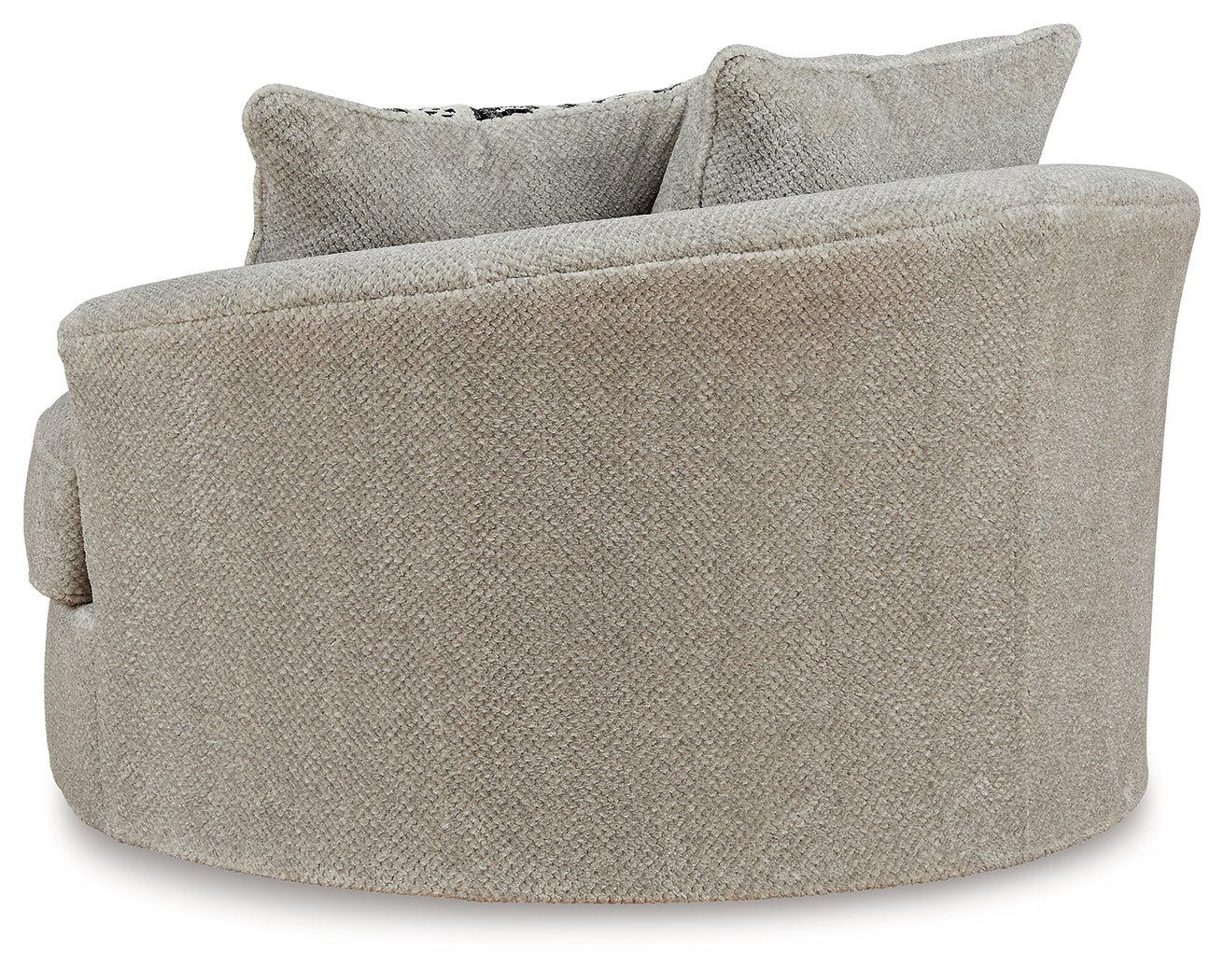 Calnita Sisal Oversized Swivel Chair and Ottoman