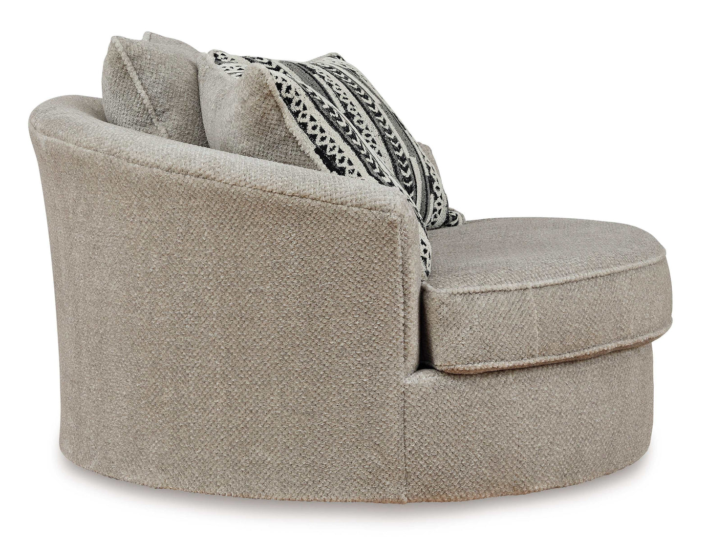 Calnita Sisal Oversized Swivel Accent Chair