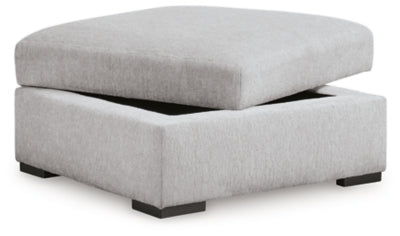 Gabyleigh Nickel Ottoman With Storage - Ornate Home