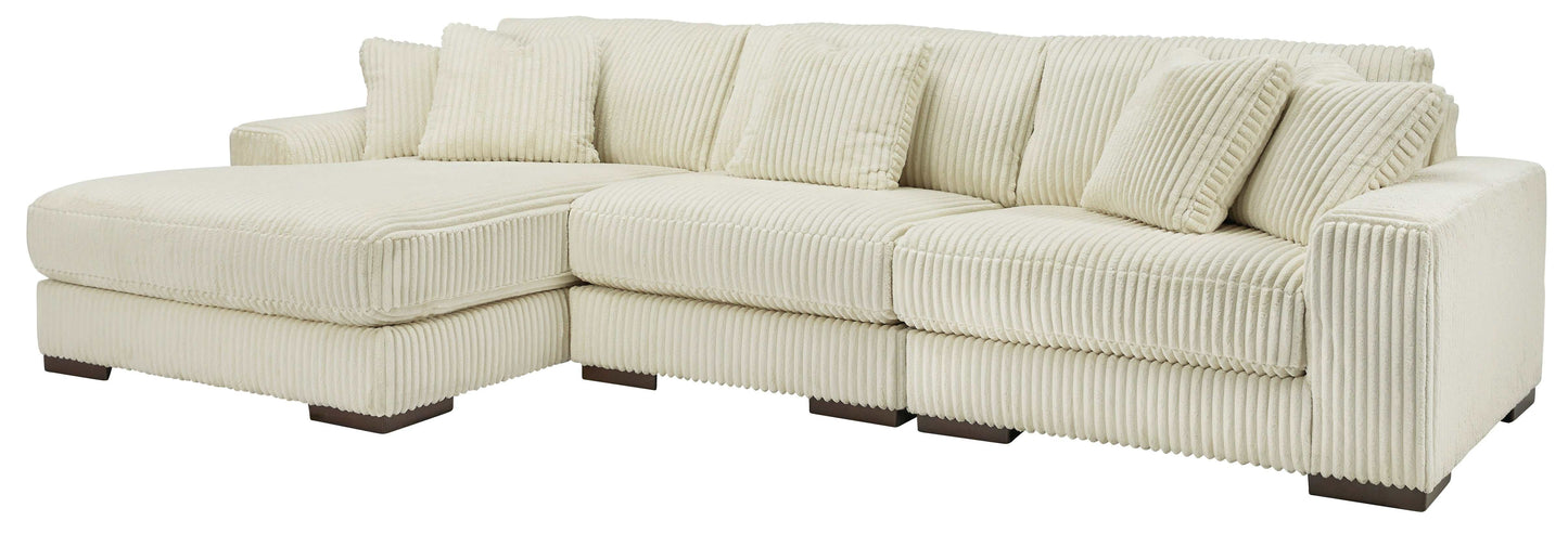 Lindyn Ivory 3pc LAF Chaise Sectional