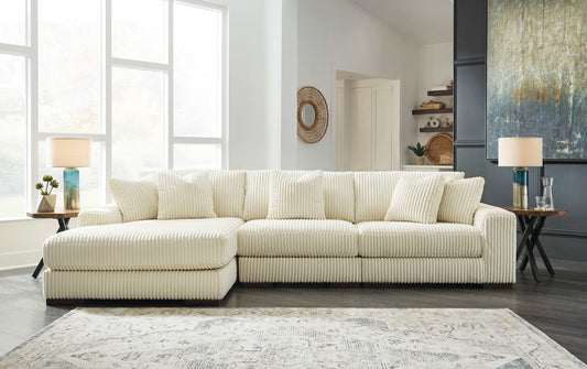 Lindyn Ivory 3pc LAF Chaise Sectional