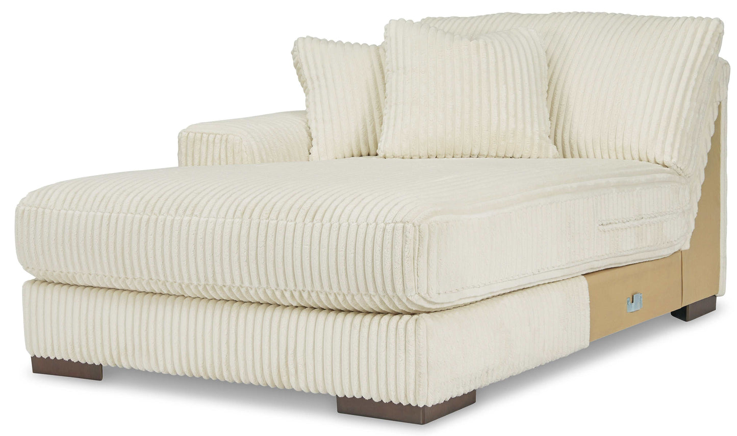 Lindyn Ivory 3pc LAF Chaise Sectional