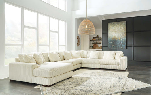 Lindyn Ivory 6pc LAF Chaise Sectional