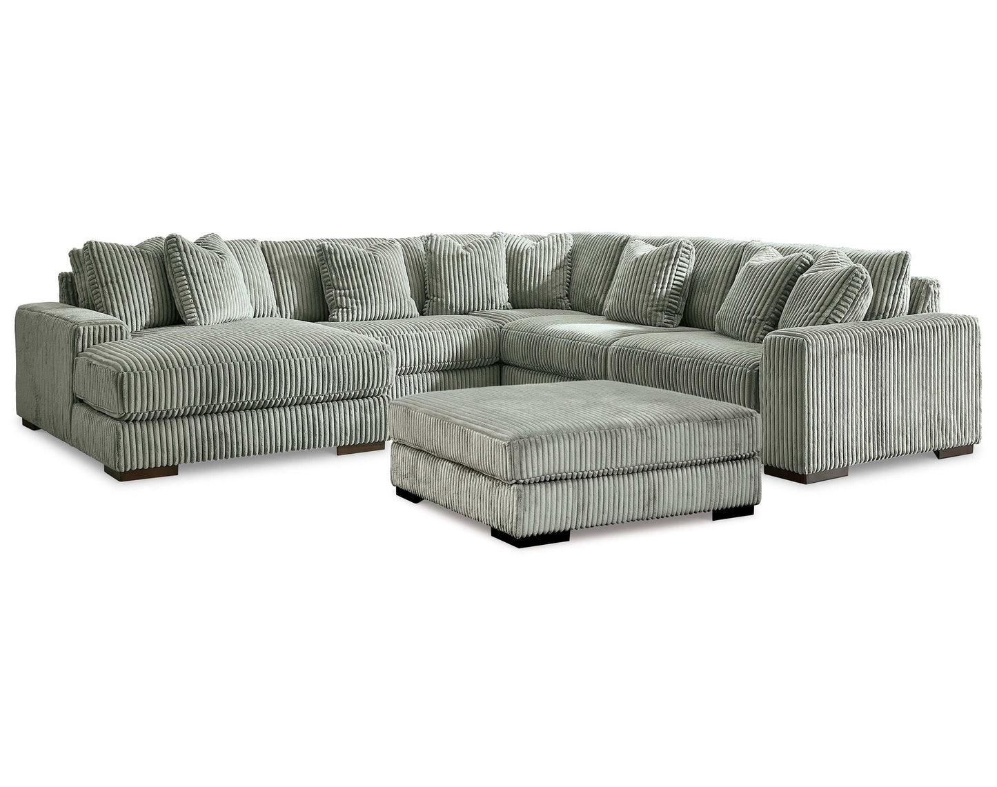 Lindyn Fog 5pc LAF Chaise Sectional