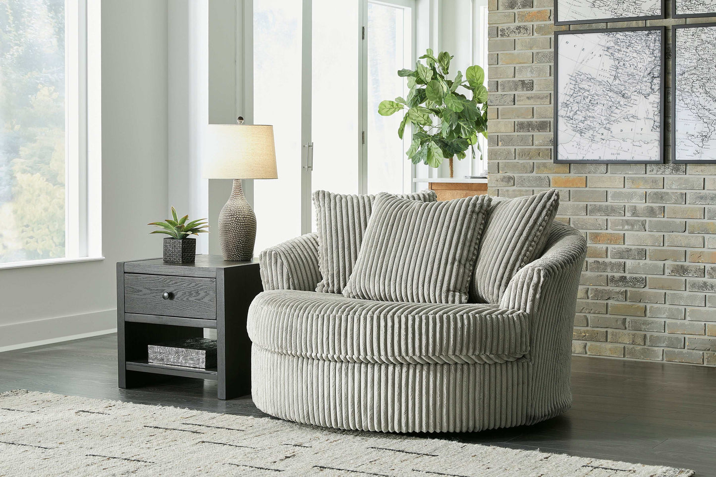 Lindyn Fog 2pc Sectional Loveseat