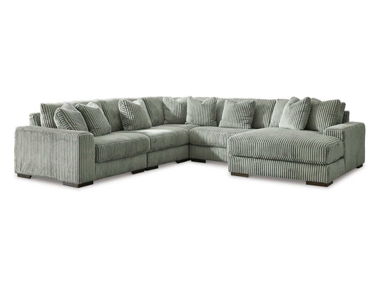 Lindyn Fog 5pc RAF Chaise Sectional