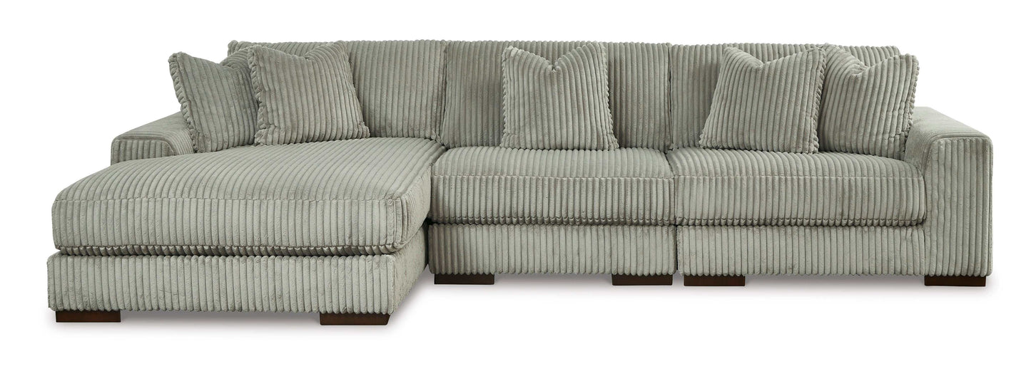 Lindyn Fog 3pc LAF Chaise Sectional