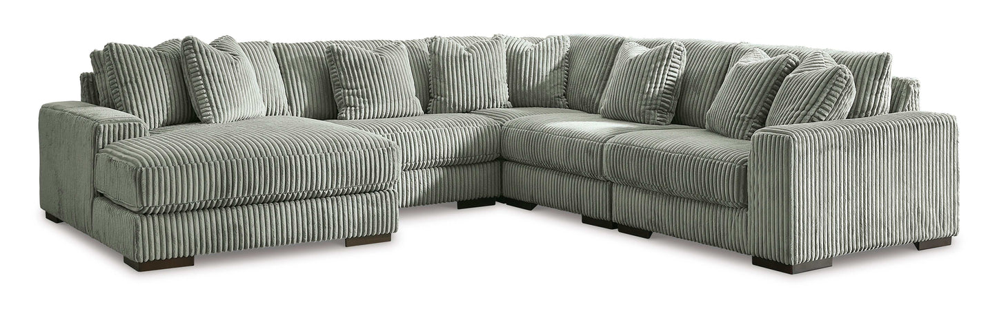 Lindyn Fog 5pc LAF Chaise Sectional