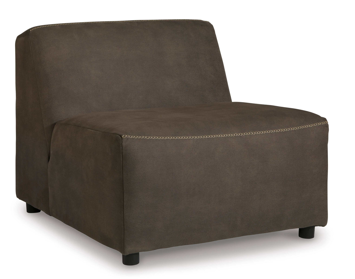 Allena Gunmetal Modular Sectional Armless Loveseat