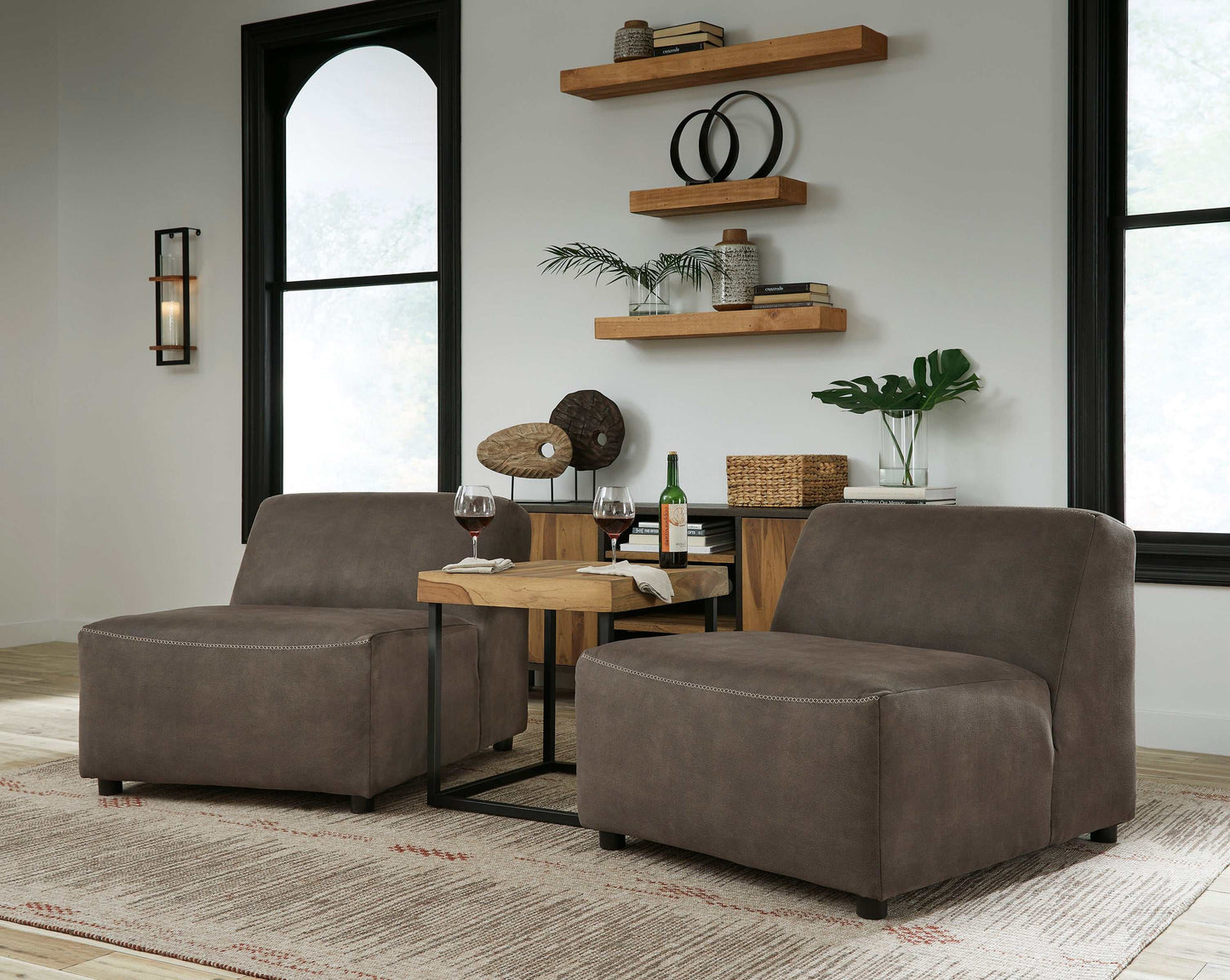 Allena Gunmetal Modular Sectional Units - Create your own Style