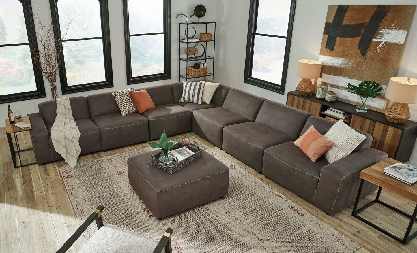 Allena Gunmetal Modular Sectional Units - Create your own Style