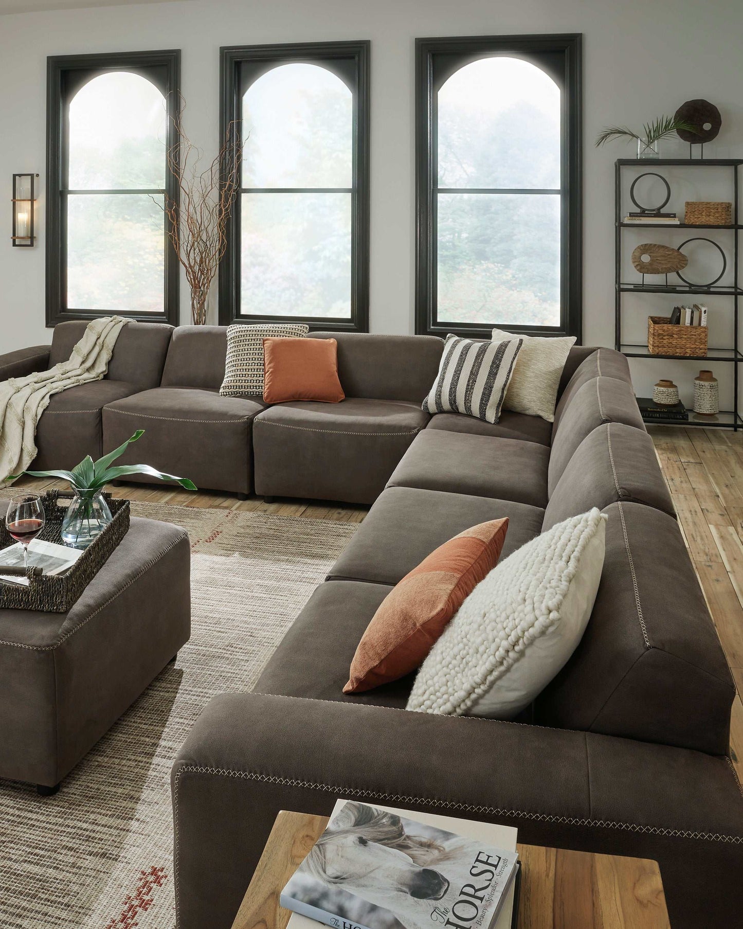 Allena Gunmetal Modular Sectional Units - Create your own Style