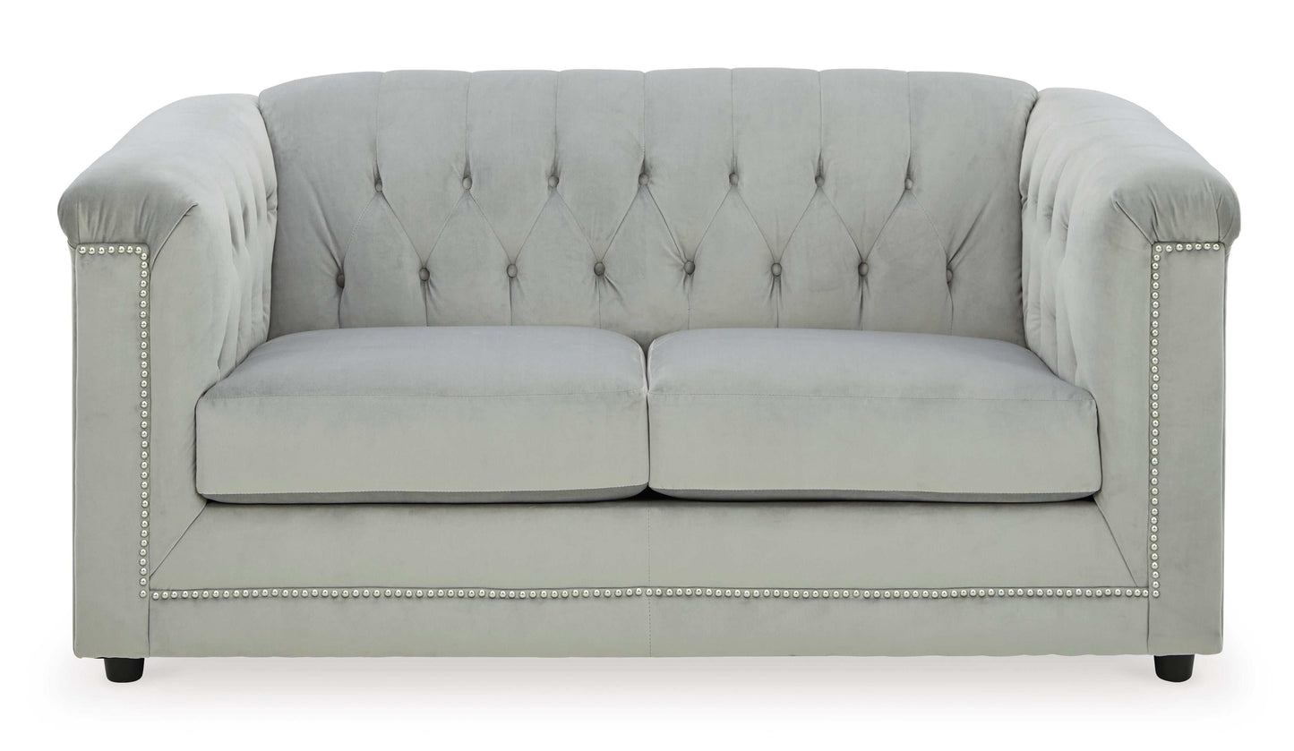 Josanna Velvet Stationary Loveseat