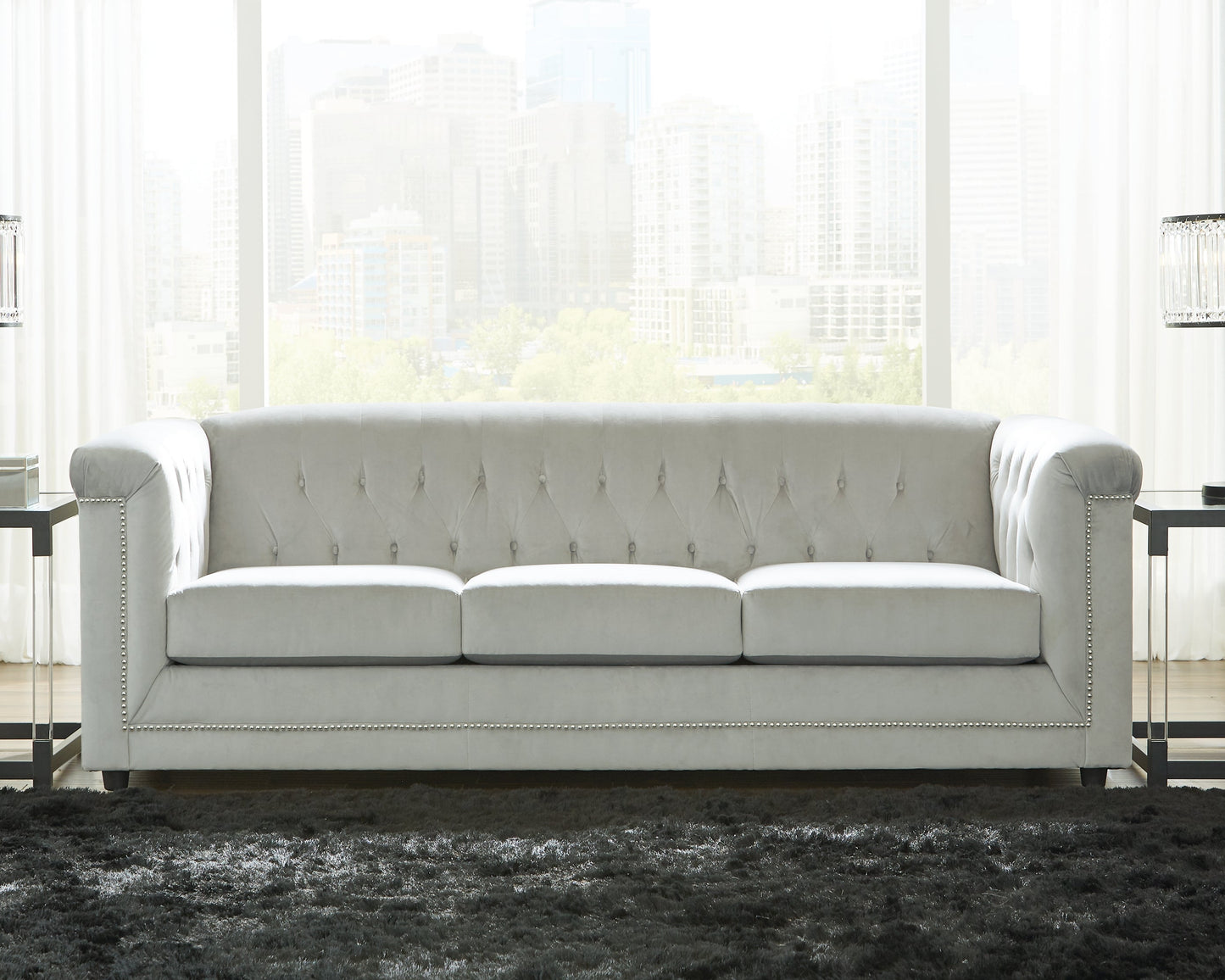 Josanna Gray Sofa, Loveseat, and Chair