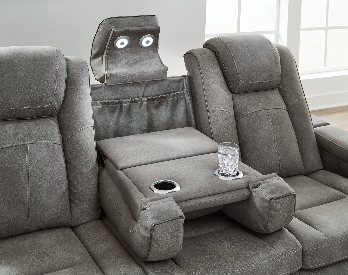 Next-Gen DuraPella Gray Power Reclining Sofa, Loveseat and Recliner