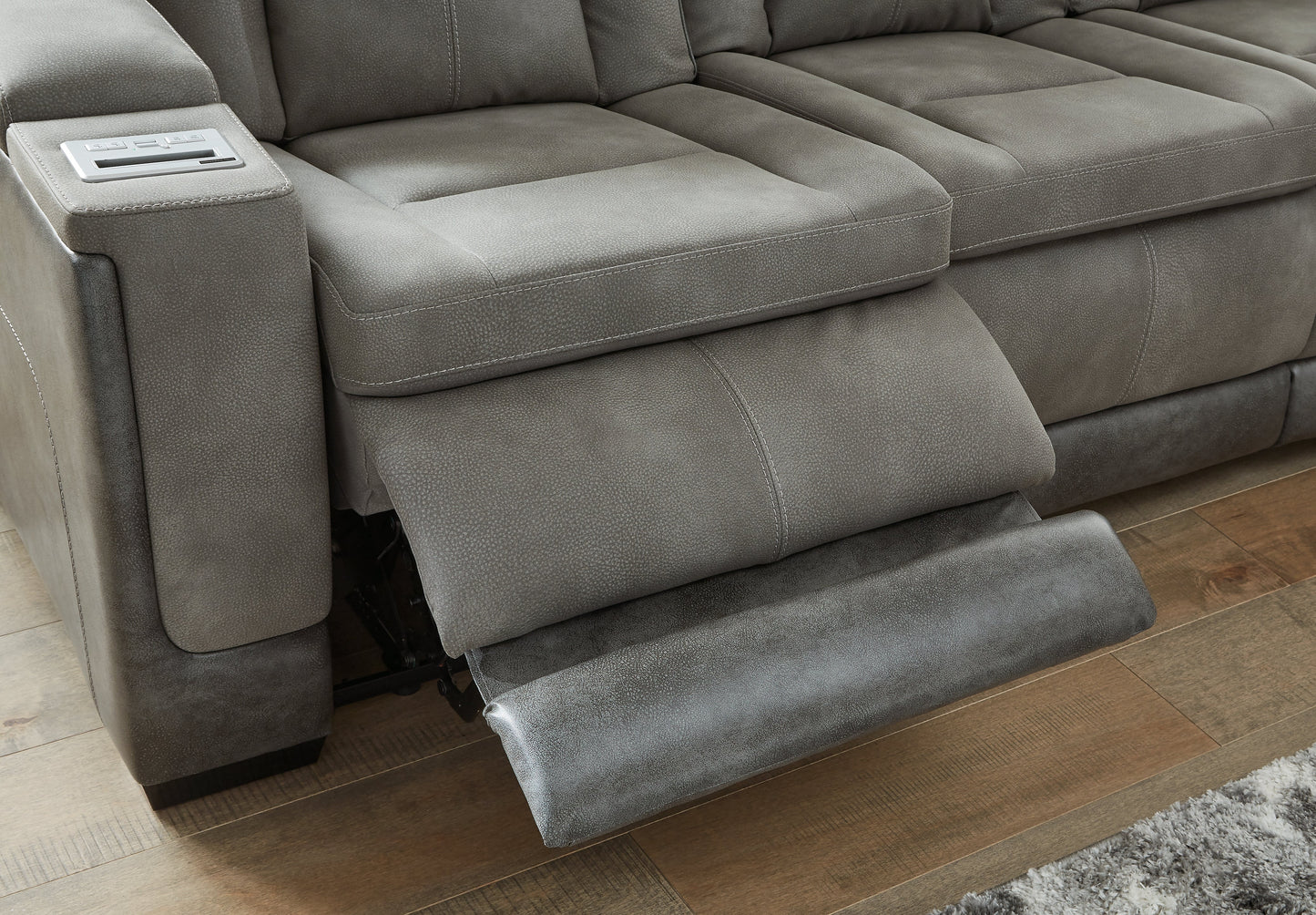 Next-Gen DuraPella Gray Power Reclining Sofa, Loveseat and Recliner