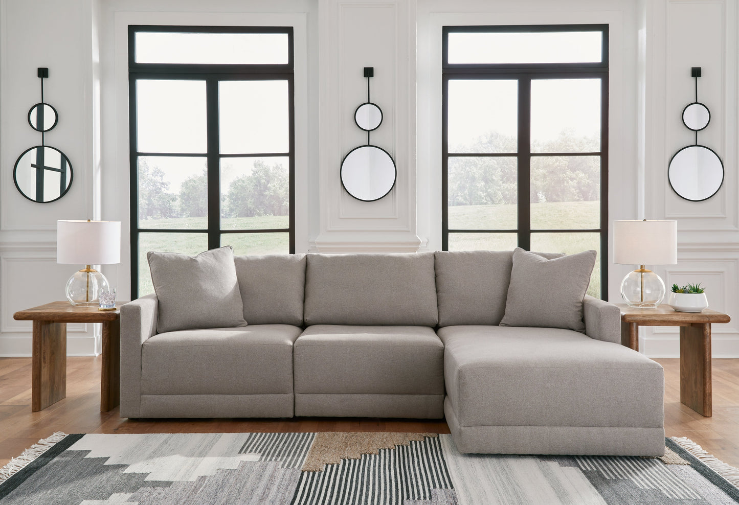 Katany Shadow 3-Piece Sectional with Chaise