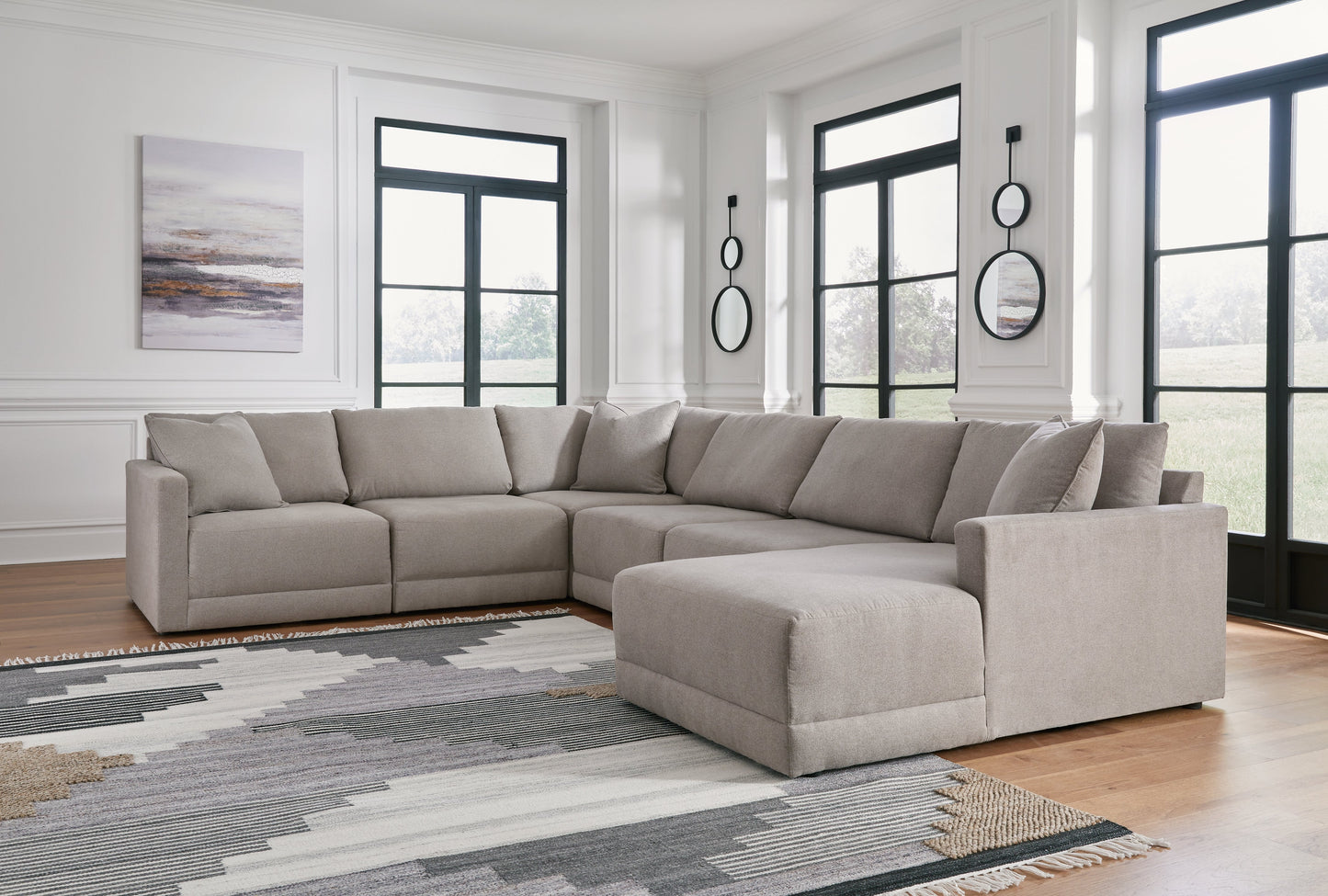 Katany Shadow 6pc Sectional with Chaise