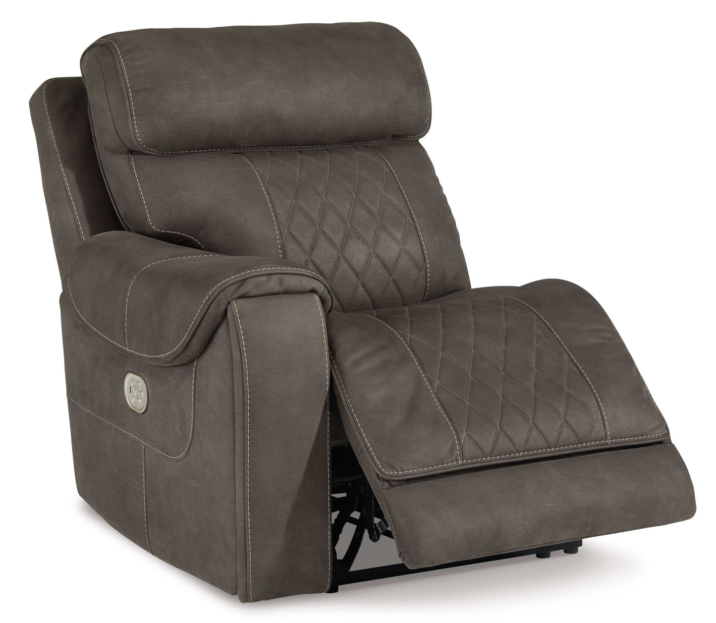 Hoopster Gunmetal 6pc Power Reclining Sectional w/ Touchscreen Console